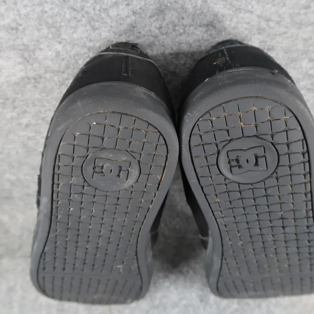 DC Shoes Mens 12 Net Skate Sneakers Casual Black Leather Y2k Padded Lace Up Logo